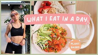 WHAT I EAT IN A DAY || healthy starch solution plant-based meals + arm workout