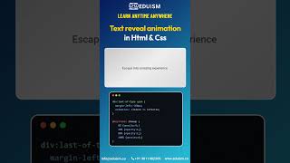 Text reveal animation in HTML & CSS! #css #coding #html #programminglanguage #javascript #ai #ml