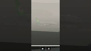 B777-200 Eva Air Landing Cuaca Badai #realflighsimulator #shorts