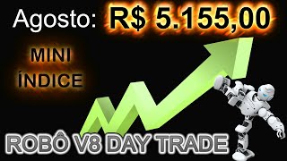 Robô Investidor Metatrader - V8 Day Trade Pro - Mini Índice - Agosto 2019 - R$ 5.155,00