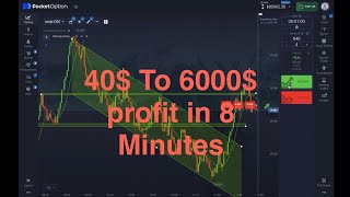 40$ To 6000$ profit Live Trading #pocketoption