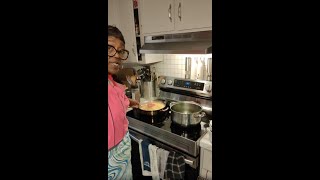 The perfect Dinner today | #friedchicken #Collardsandcabbage | #cookingwithdee