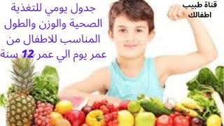 الحلول الفعالة لفقدان الشهية في الاطفال/التغذية الصحية /الوزن والطول/جدول يومي لتغذية الاطفال