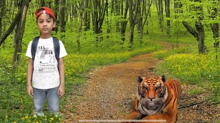 Conversation with Endangered Animal (Bengal Tiger)  / Save Tiger - Save Forest / School Project