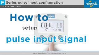 Setting the pulse input signal on the F-series