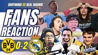 REAL MADRID FANS REACTION TO DORTMUND 0-2 REAL MADRID | CHAMPIONS LEAGUE  FINAL