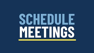 Schedule Meetings in My Account