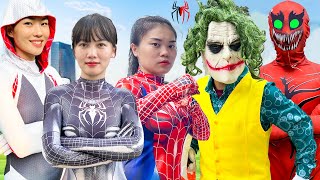 TEAM SPIDER GIRL vs ALIEN SUPERHERO | MANSION BATTLE  ( Epic Live Action )