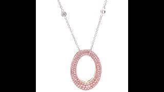 18ct Rose & White Gold Argyle Pink Diamond O Pendant 1.53ct