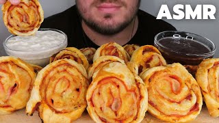 ASMR CHEESE, PEPPERONI & HAM PIZZA ROLLS MUKBANG (EATING SOUNDS, NO TALKING)