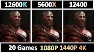 Intel I5 12400 vs 12600K vs Ryzen 5 5600X | Tested 20 Games |