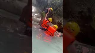 Waterfalls levels climbing up in South Cebu.last 2019,my daughter laughing at me..