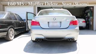 E60 M5 - Muffler Delete Before/After [HD Audio & Video]