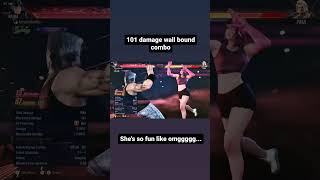 101 damage Reina wallbound combo! #shorts #tekken8 #gaming #tekken