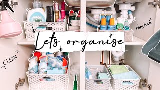 UNDER THE KITCHEN SINK ORGANISATION | Clean & organize with me | 2021