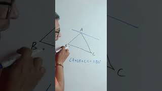 How to proof that sum of internal angle of triangle is 180°