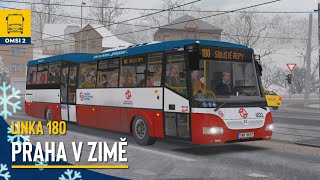 OMSI 2 # 138 - Sorka na lince 180 + SNOW MOD!  Jak vypadá mapa v zimě? Nádherně 😍