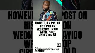 Davido Urges Fans To Stop Sharing His Old Photos! #davido #chioma #afrobeat