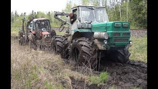 Homemade forwarder saving Belarus Mtz 1025 and Mtz 82