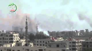 Syria   Assad Bombs Harasta Civilian Homes 5 26 13 Dictator Wages War on Own People