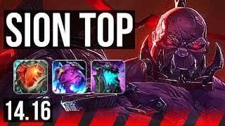 SION vs DR. MUNDO (TOP) | 85k DMG, 6 solo kills | EUW Master | 14.16