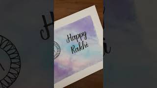 Quick easy card for Rakhi using brush pens(5 mins) | Handmade Rakshabandhan greeting card #shorts