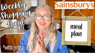 UK WEEKLY SHOPPING HAUL | MEAL PLAN | PRICES | SAINSBURY'S