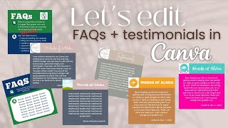 Let's edit this Testimonials design template! **Tutorial**