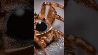 Arachnid Insight: Magnified Spider's Eye #shortsfeed #ai #topdiscovery