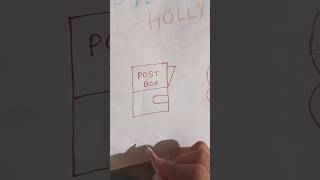 how to draw postbox 📮 with latters..........E #draw #postbox #shorts #reels #vairal #trending #love