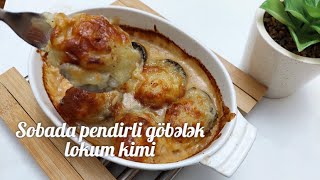 Göbələk yeməyi. Sobada pendirli  göbələk lokum kimi.  /Mushroom dish with cheese.