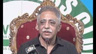 PMLN Leader Mohammad Zubair Press Conference -NewsTimeHd -2.9. 2022