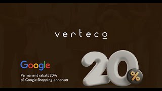 verteco.shop - CSS - 20 % rabatt på Googles produktannonser