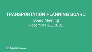 TPB Meeting - December 21, 2022