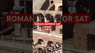 Where did Emperor sit at the Colosseum??? #shorts #colosseum #emperor #rome #history #gladiator