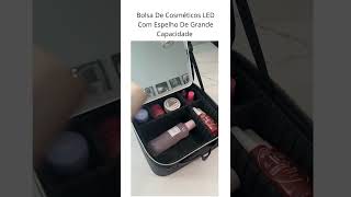 Bolsa De Cosméticos LED Com Espelho  #achadosshopee #achadinhos