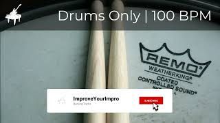 Groove Drum Beat | 4/4 | 100 BPM | Drums Backing Track for practise