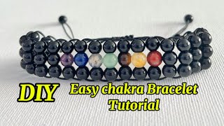 Chakra bracelet tutorial, how to make 3 layer bracelet