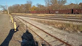 B521-26 loaded pipe train going through Barberton Ohio  - UP AC45CCTE leading - UP AC45CCTE trailing