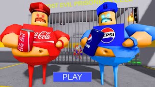 COCA-COLA Vs PEPSI BARRY'S PRISION RUN!! (OBBY) #roblox #obby