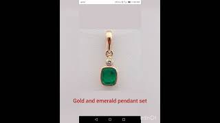 Trendy gold and emerald pendant set#pendant #emerald #gold @nazfashiontrendsandlifestyle