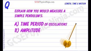 How to Measure the Time Period of a Simple Pendulum