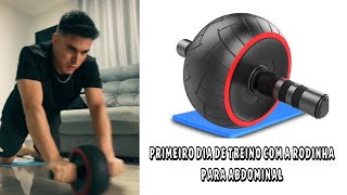 Primeiro dia Treinando abdominal Com a rodinha será que vai valer a pena