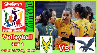 FEU LADY TAMARAWS VS ATENEO LADY EAGLES SET 1 SHAKEYS SUPER LEAGUE October 27, 2024