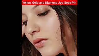 Kalyan Jewellers 18k (750) Yellow Gold and Diamond Joy Nose Pin for Women  #shorts #nsoni