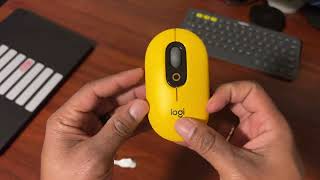 Logitech Pop mouse - Bluetooth with emojis. yellow Blast