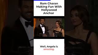 Ram Charan making fun with Hollywood anchor