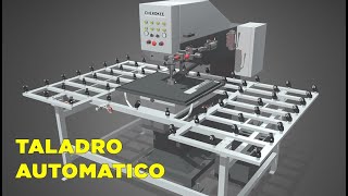 Taladro Automático de Doble Cabezal para vidrio