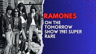 RAMONES ON THE TOMORROW SHOW 1981 #ramones #punkrock