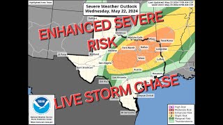 🔴LIVE Storm Chaser - Tornado and Hail Threat - Texas